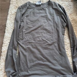 Naked Wardrobe Taupe Long Sleeve Top